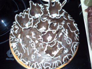 En otra ocasión con la tarta brownie, me pasé de cocción y decidí hacer nidos de choco ( haré post de técnica 