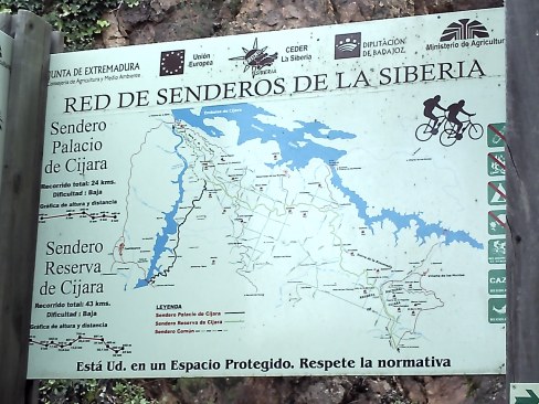 Senderos en bici, Palacios y Cíjara, dentro de su Reserva Nacional.